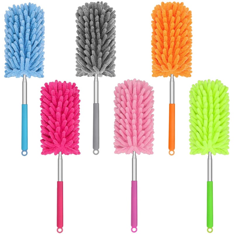 TIMIVO Mini Duster for Cleaning, 360° Bendable Hand Dusters with Extension Pole, Washable Small Duster for Car Interior, Office, Furniture - Image 1